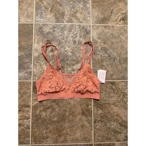 Auden Unlined Lace Bralette Faded Rose Pink Size Medium